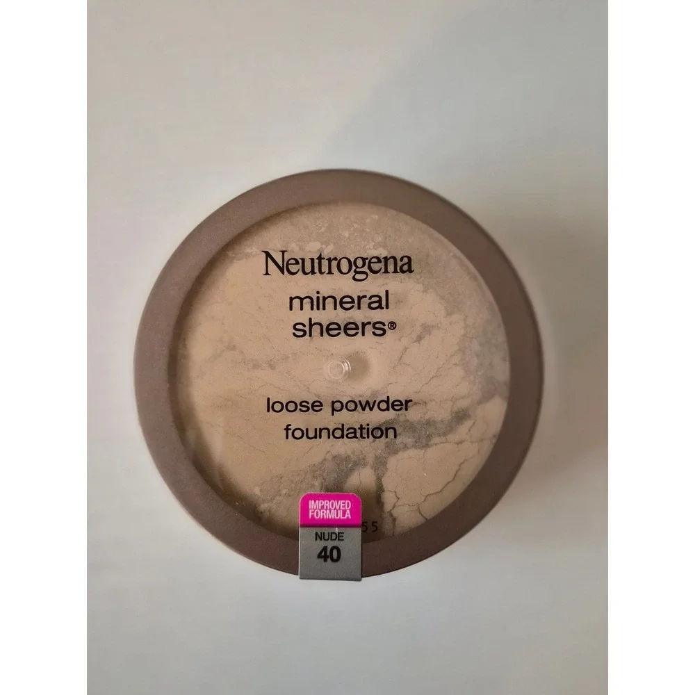 2x Neutrogena Mineral Sheers Loose Powder Foundation Nude 40 0.19oz New